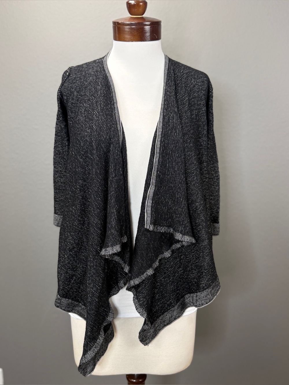 Diesel Evil Eye Open Knit Wool Blend Draped Cardigan Sweater Sz M Boho